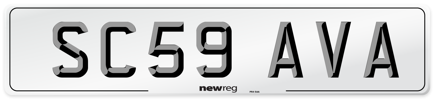 SC59 AVA Number Plate from New Reg